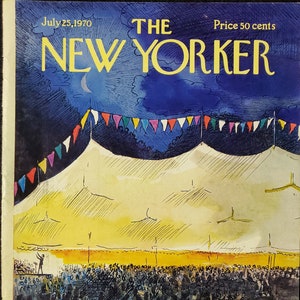 Vintage New Yorker magazine (Cover Only) July 25, 1970 Arthur Getz cover art