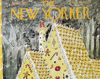 Revista Vintage New Yorker (solo portada) 17 de junio de 1972 Portada de Charles Addams