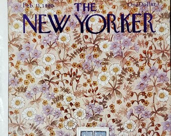 Vintage New Yorker Magazin (Cover Only) 11.Februar 1980 Michael Witte Cover Art