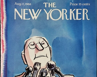 Vintage New Yorker magazine (Cover Only) August 17, 1968 Charles Saxon cover art
