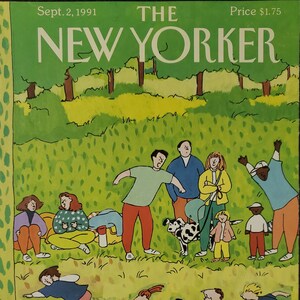 Vintage New Yorker magazine (Cover Only) September 2, 1991 Devera Ehrenberg cover art