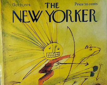 Vintage New Yorker magazine (Cover Only) October 21, 1974 Andre Francois cover art