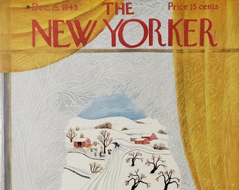 Vintage New Yorker magazine (Cover Only) December 15, 1945 Ilonka Karasz cover art