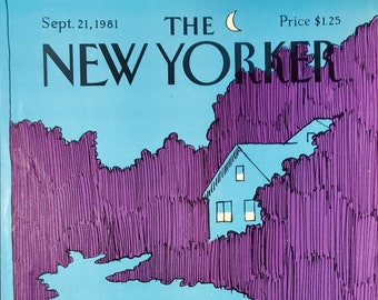 vintage New Yorker magazine (couverture uniquement) 21 septembre 1981 Couverture d'Arthur Getz