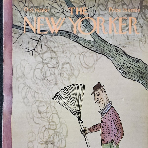 Revista Vintage New Yorker (solo portada) 14 de octubre de 1967 Portada de William Steig