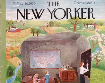 Vintage New Yorker magazine (Cover Only) May 20, 1950 Ilonka Karasz cover art