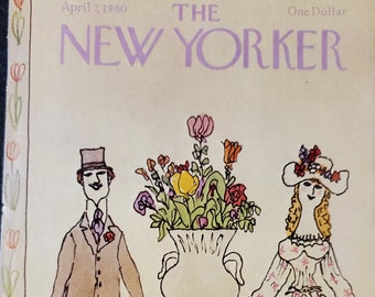 Vintage-New Yorker-Magazin (nur Cover), 7. April 1980, William Steig-Cover