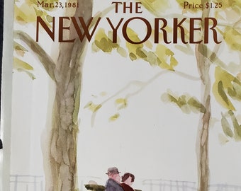 Vintage New Yorker Magazin (nur Cover) 23. März 1981 Robert Stevenson Cover-Art