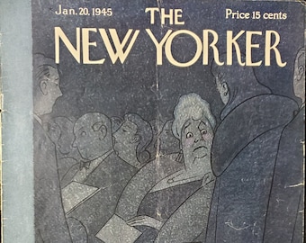 Vintage New Yorker magazine (Cover Only) January 20, 1945 Rea Irvin cover art
