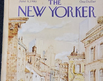 Vintage New Yorker Magazin (nur Cover) 9. Juni 1980, Cover von Paul Degen