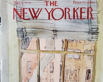 Vintage New Yorker magazine (Cover Only) March 11, 1974 James Stevenson cover art
