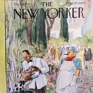 Vintage New Yorker magazine (Cover Only) September 16, 1950 Perry Barlow cover art