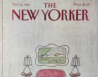 Vintage New Yorker magazine (Cover Only) October 12, 1981 Robert Tallon cover art