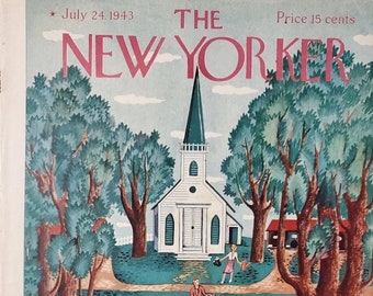 Vintage New Yorker magazine (Cover Only) July 24, 1943 Ilonka Karasz cover art