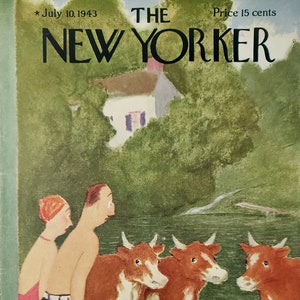 Vintage New Yorker magazine (Cover Only) July 10, 1943 William Cotton cover art
