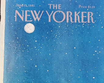 Vintage New Yorker Magazin (nur Cover) 15.Juni 1981 Charles Saxon Cover Kunst