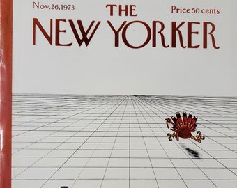 Vintage New Yorker magazine (Cover Only) November 26, 1973 George Booth cover art