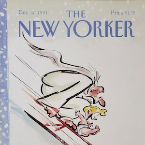 Vintage New Yorker magazine (Cover Only) December 30, 1991 Lee Lorenz cover art
