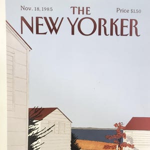 Vintage New Yorker magazine (Cover Only) November 18, 1985 Gretchen Dow Simpson cover art