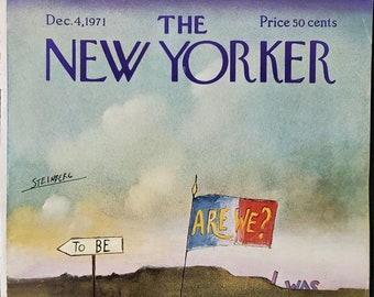 ヴィンテージ ニューヨーカー誌 (表紙のみ) 1971 年 12 月 4 日 ソール スタインバーグの表紙アート