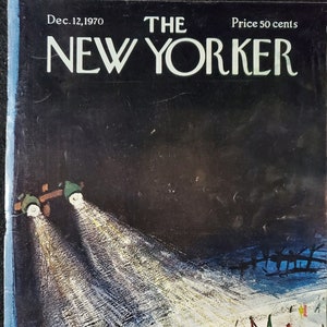 Vintage New Yorker magazine (Cover Only) December 12, 1970 Abe Birnbaum cover art