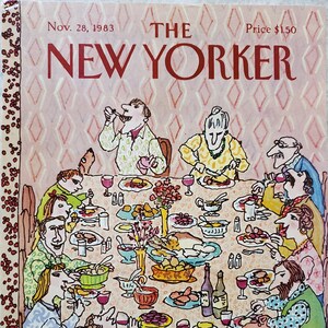 Vintage New Yorker Magazine (COVER ONLY) November 28, 1983 William Steig cover art