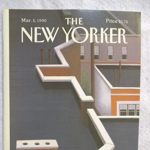 Vintage New Yorker Magazine (COVER ONLY) March 5, 1990 Gretchen Dow Simpson art