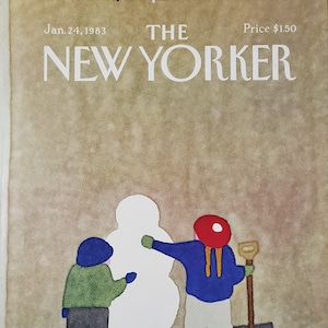 Vintage New Yorker magazine (Cover Only) January 24, 1983 Heidi Goennel cover art