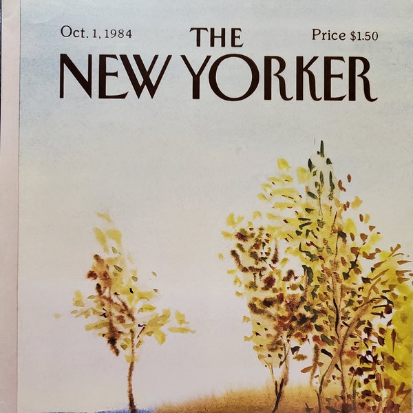 Vintage New Yorker Magazine (SOLO PORTADA) 1 de octubre de 1984 Portada de Paul Degen