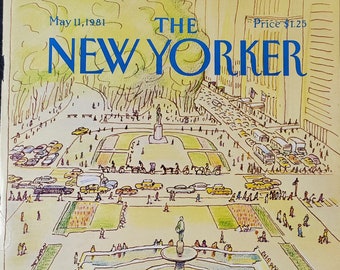 Vintage New Yorker Magazin (Cover Nur) Mai 11, 1981 Eugene Mihaesco Cover Art