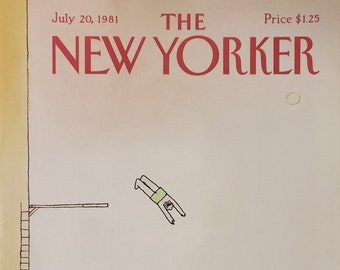 vintage du magazine New Yorker (couverture seulement) 20 juillet 1981, couverture de Robert Tallon