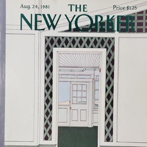 Vintage New Yorker magazine (Cover Only) August 24, 1981 Gretchen Dow Simpson cover art