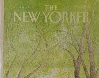 Vintage New Yorker magazine (Cover Only) June 1, 1981 Charles E Martin cover art