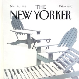 Vintage New Yorker magazine (Cover Only) March 24, 1986 Gretchen Dow Simpson cover art