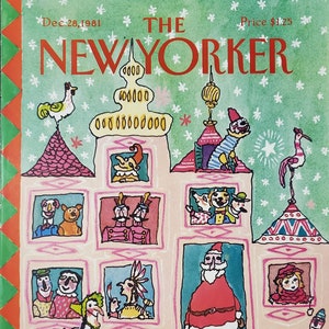 Vintage New Yorker magazine (Cover Only) December 28, 1981 William Steig cover art