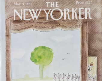 Vintage New Yorker Magazin (nur Cover) 9.März 1981 JJ Sempe Cover Art