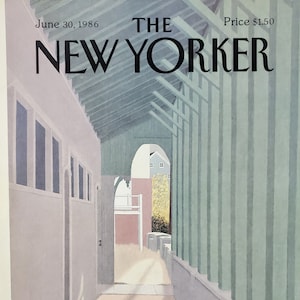Vintage New Yorker magazine (Cover Only) June 30, 1986 Gretchen Dow Simpson cover art