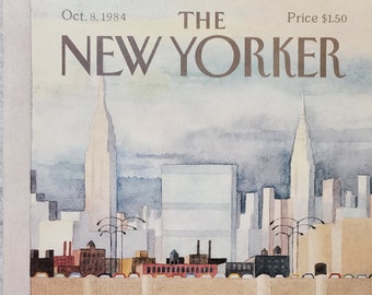 Vintage New Yorker Magazine (COVER ONLY) October 8, 1984