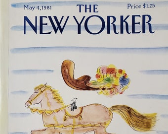 Vintage New Yorker Magazin (nur Cover) 4.Mai 1981 JJ Sempe Cover Art