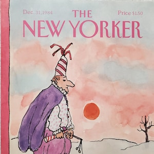 Vintage New Yorker magazine (Cover Only) December 31, 1984 William Steig cover art