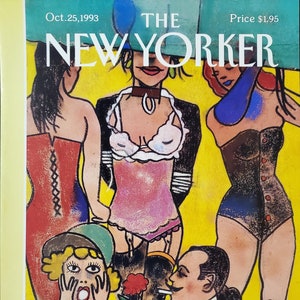 Vintage New Yorker magazine (Cover Only) October 25, 1993 Richard Merkin cover art