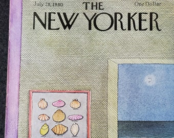 Revista Vintage New Yorker (solo portada) 28 de julio de 1980 Portada de Le-Tan