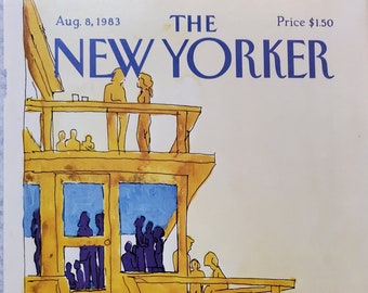 Vintage New Yorker Magazine (COVER ONLY) August 8, 1983 Arthur Getz cover art