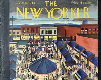 Vintage New Yorker magazine (Cover Only) September 11, 1943 Ilonka Karasz cover art