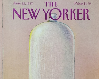 Vintage New Yorker Magazin (nur Cover) Juni 22, 1987 Eugene Mihaesco Cover Art