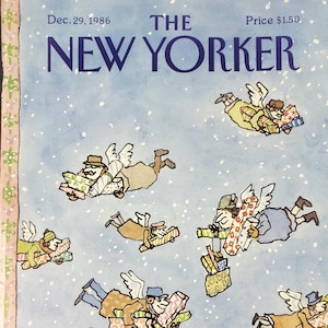 Vintage New Yorker magazine (Cover Only) December 29, 1986 William Steig cover art