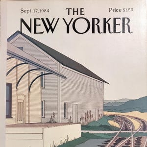 Vintage New Yorker magazine (Cover Only) September 17, 1984 Gretchen Dow Simpson cover art