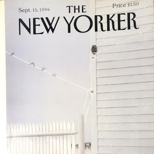 Vintage New Yorker magazine (Cover Only) September 15, 1986 Gretchen Dow Simpson cover art