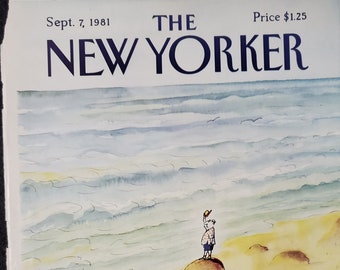 Vintage New Yorker Magazin (nur Cover) 7.September 1981 JJ Sempe Cover Art