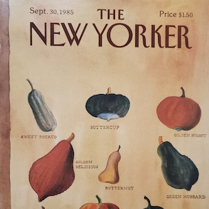 Vintage New Yorker magazine (Cover Only) September 30, 1985 Abel Quezada cover art